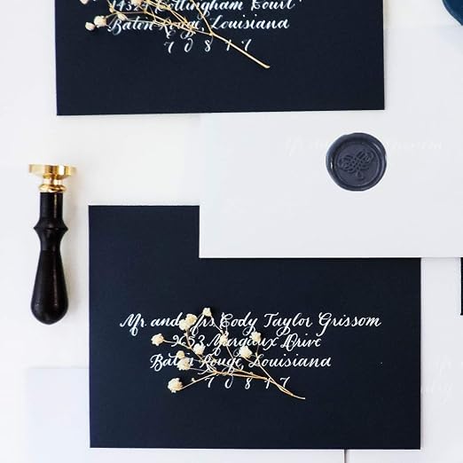 UNIQOOO Mailable Glue Gun Sealing Wax Sticks for Wax Seal Stamp - Navy Blue, Great for Wedding Invitations, Cards Envelopes, Snail Mails, Wine Packages, Gift Ideas, Pack of 8