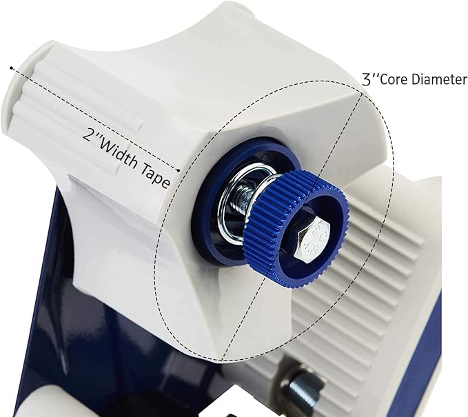 Amazon Basics Packaging Tape Dispenser Gun, Easy-to-Use, Side Load Design, Well Built, 3-Inch Inner Paper Core, for 1.88-Inch Wide Packing Tape