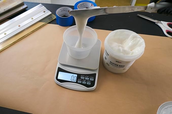 Rapid Cure® Plastisol Glitter Base (Glitter Not Included) – Mix with Glitter for Custom Sparkle Ink – Glitter Base for Screen Printing, Garment Design, and Apparel Decoration (Pint)
