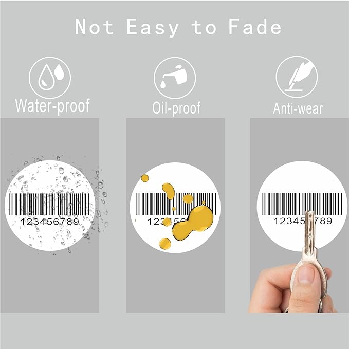 Hybsk 750pcs 2 inch Circle Color Direct Thermal Stickers Round Custom Thermal Labels for Barcodes,Name Tag,DIY Logo Design,QR Code,Inventory– Compatible with Zebra,Rollo and More (2 inch,White)