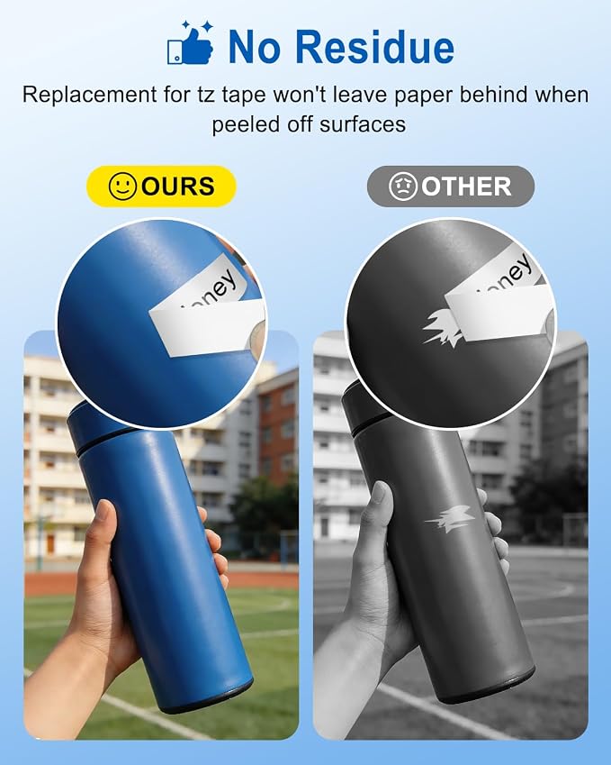 Compatible with Brother TZe TZ Tape 12mm 0.47 Laminated White TZe-231 | P Touch Label Maker Tape TZe231 Refills, Compatible with Brother PT-D210 D220 D400 H110, Black on White, 12mm x 8m, 6-Pack