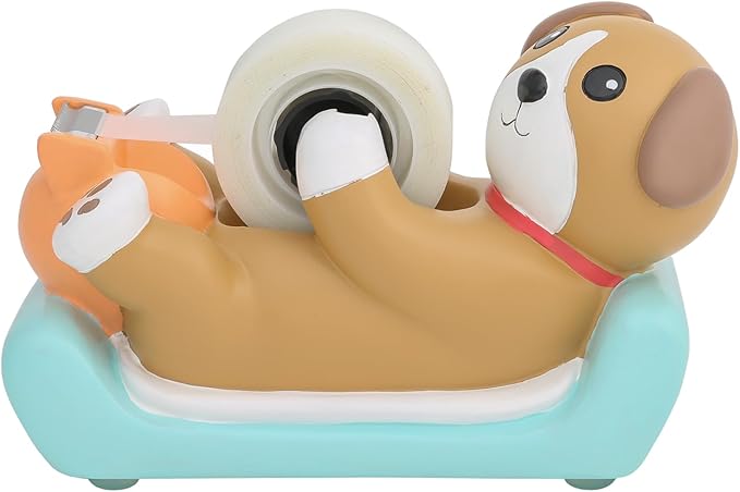 Chapman & Grand Puppy Dog Tape Dispenser (Tan/Turquoise)