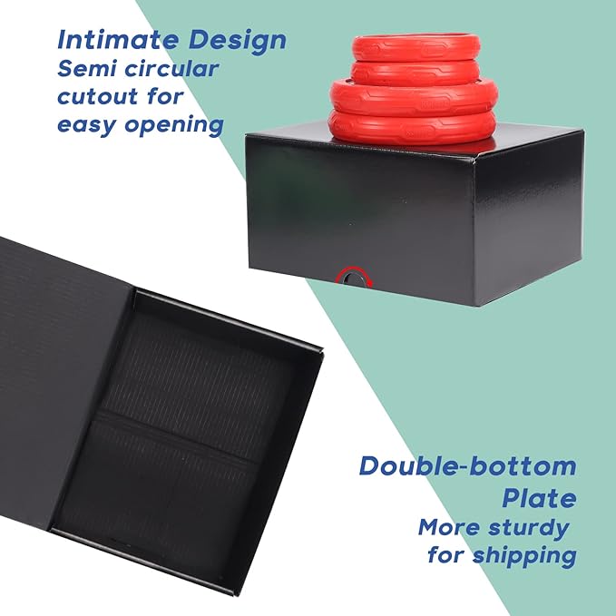 Rempry 8x6x4 Inches Black Shipping Boxes, 20 Pack Small Business Corrugated Cardboard Mailer for Shipping Packaging, Gifts Wrap Boxes with Lids