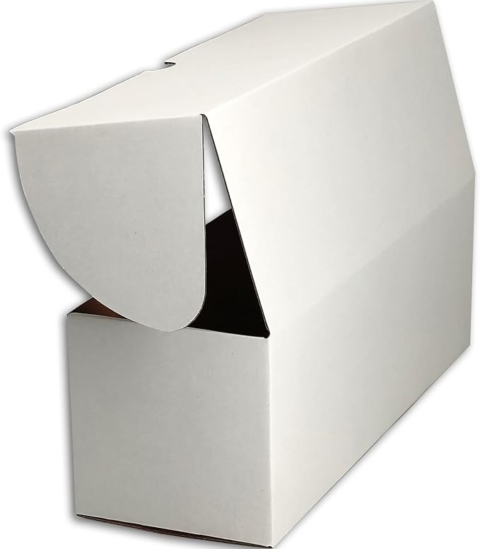 12x4x4 Shipping Boxes White Mailer Corrugated Cardboard Box Set of 25 | for Packaging, Literature, Packing, Mailing, Storage, Small Business, Moving, Gift, Supplies, Quick Fold, Tab Locking