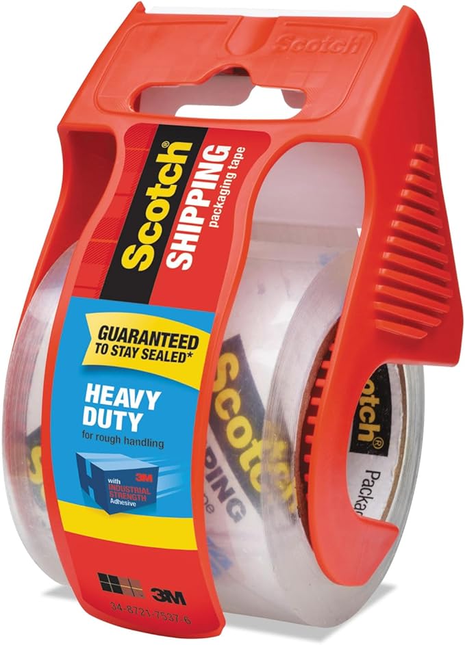 Scotch 142 3850 Heavy-Duty Packaging Tape in Sure Start Disp. 1.88-Inch X 800-Inch, Clear
