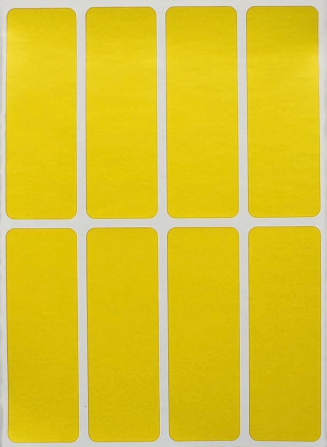 Royal Green Rectangular Stickers Color Coded Write on Labels for Organizing, Moving, & Mailing, 3x1 inch Stickers to Write On Labels & Tags for Home, Office, and School Projects, 40-Pack (Yellow)