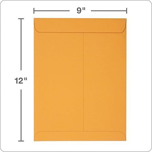Columbian 9 x 12 Catalog Envelopes, 30 Pack, Document Envelopes with Self Seal Closure, Heavyweight 28 lb Paper, Self Sealing Envelopes for Mailing, Filing and Organizing, Brown Kraft
