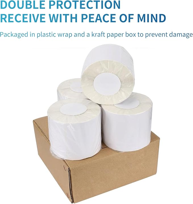 9527 Product 4x6 Direct Thermal Shipping Labels for Zebra 2844 ZP-450 ZP-500 ZP-505,Blank,450 Labels/Roll, 1" Core (12 Rolls)