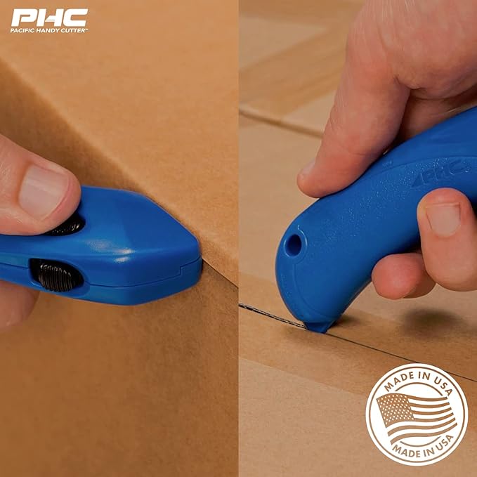 Pacific Handy Cutter RSC-432 Restaurant Safety Cutter with Auto-Locking Safety Hood, Disposable, Food-Safe NSF Certified Safety Box Cutter (Pack of 2)