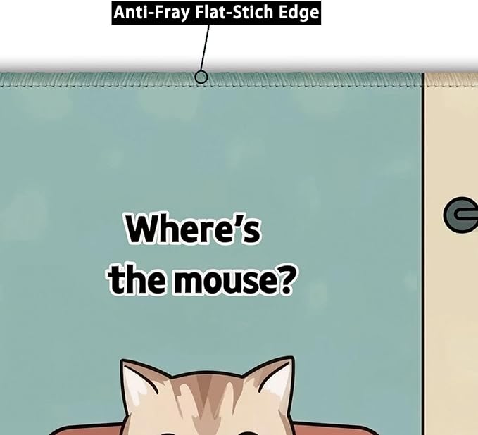 Cute Cat Pattern Aesthetic Mouse Pad, Gaming, 26x21cm