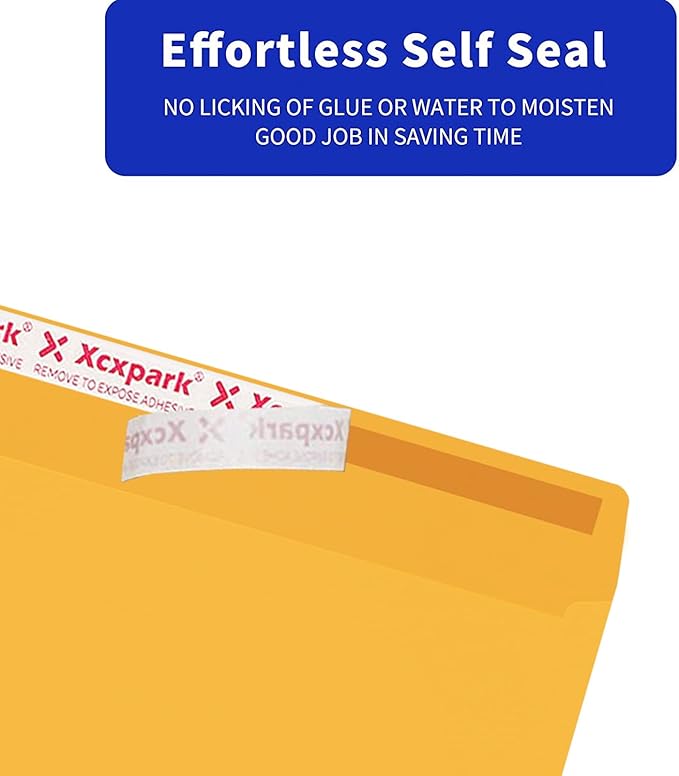 120 PCS #10 Golden Self Seal Kraft 4-1/8 x 9-1/2 inches Security Envelopes, Windowless Invisible Envelopes Super Strong Quick Seal Envelopes Security Tint Pattern Secure