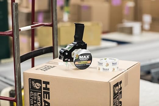 Duck Max Strength Clear Packing Tape Refills – 24 Rolls of Maximum Strength Heavy Duty Packaging Tape for Shipping & Moving Boxes - 3" Core - 1.88 Inch x 54.6 Yards - Clear (287735)