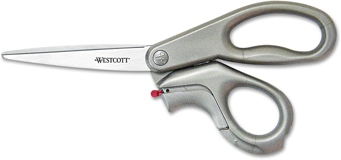 Westcott EZ-Open Scissors and Box Cutters, 8", Grey, Model: 13227
