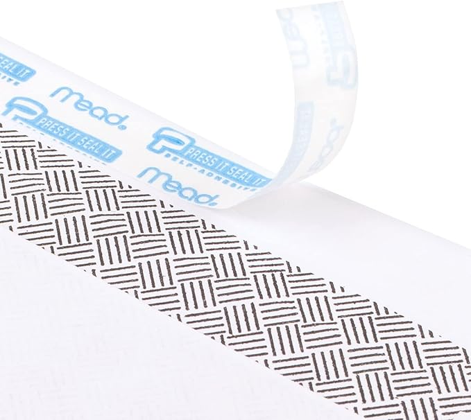Mead #6-3/4 Envelopes, 3-5/8" x 6-1/2", Security Printed Lining for Privacy, Press-It Seal-It Self Adhesive Closure, White All-Purpose 20-lb Paper Mailing Envelopes, 500 Count (742021)