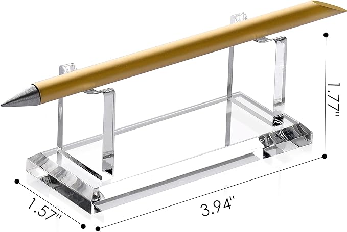 SANRUI 2 Pack Acrylic Pen Holder Display Stand, Fountain Pen Pencil Makeup Brush Rack, Ballpoint Pen Showholder, Paintbrush Drying Rack Organizer Desk for Home School Office or Store Use