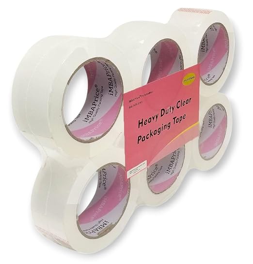 iMBAPrice 2-Inch Clear Packing Tape 6 Rolls x 110 Yards | Strong Adhesive Shipping & Moving Tape, Attaching Mailing Labels (660 Total Yards)