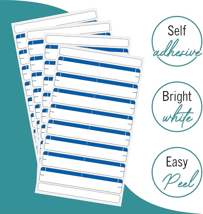File Folder Labels 28 Sheets Light Blue File Labels a Total of 252 File Labels for File Folders