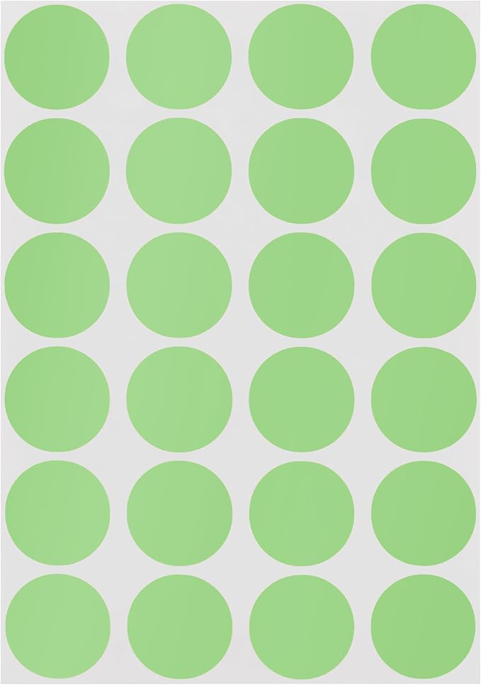 Lime Dot Stickers, 3/4 Inch, 1008/Pack | Semi-Gloss Paper Circle Labels for Offices, Retail, Classrooms, and Warehouses. Made in USA