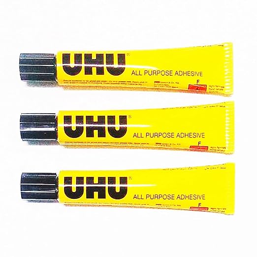 UHU All Purpose Adhesive 20 ML Tube (Pack of 3) Transparent