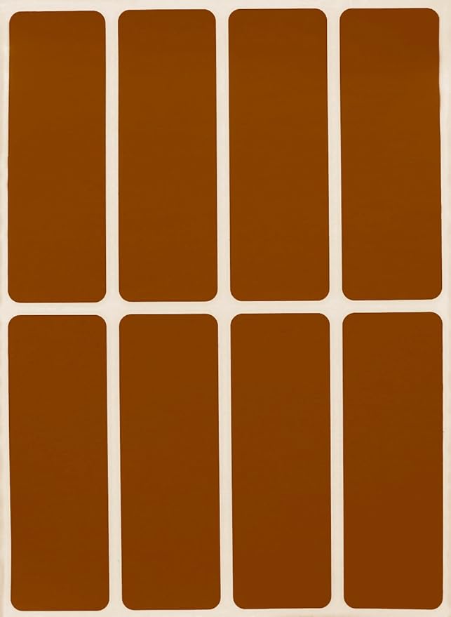 Royal Green Rectangular Stickers Color Coded Write on Labels for Organizing, Moving, & Mailing, 3x1 inch Stickers Writable Label for File Folder Tabs, 800-Pack (Brown)