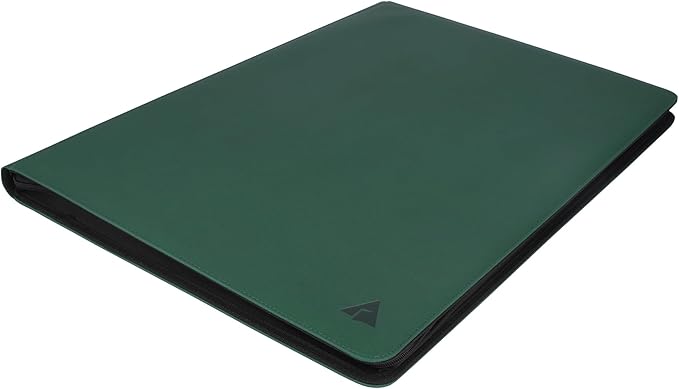 Rayvol Premium 2300 Pockets Card Binder, Large 36-Pocket 2000+ Ringless Trading Card Album - Side Loading UltraSonic-362304 Tech Zip Binder for TCG -Green