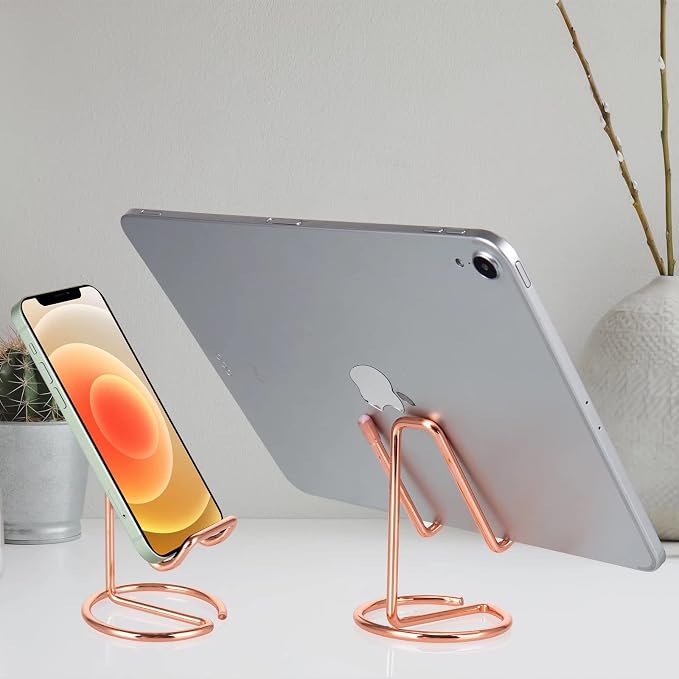 ROPOSY Cell Phone Stand for Desk, Rose Gold Cell Phone Stand Holder