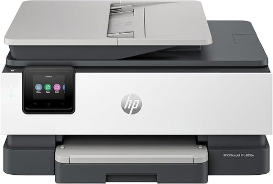 HP OfficeJet Pro 8135e Wireless All-in-One Color Inkjet Printer, Print, scan, Copy, fax, ADF, Duplex Printing Best-for-Home Office, 3 Month Instant Ink Trial Included, AI-Enabled (40Q35A)