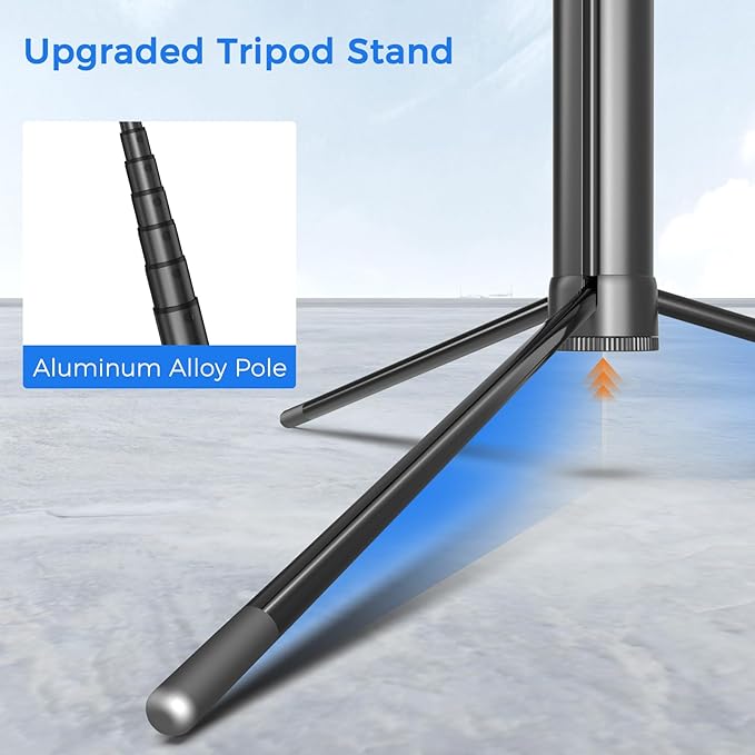 Selfie Stick Travel Tripod for Cell Phone with Remote Control and Phone Holder, Extendable Selfie Stick for iPhone, iPhone Tripod for Video Recording, 72 Inch, Black