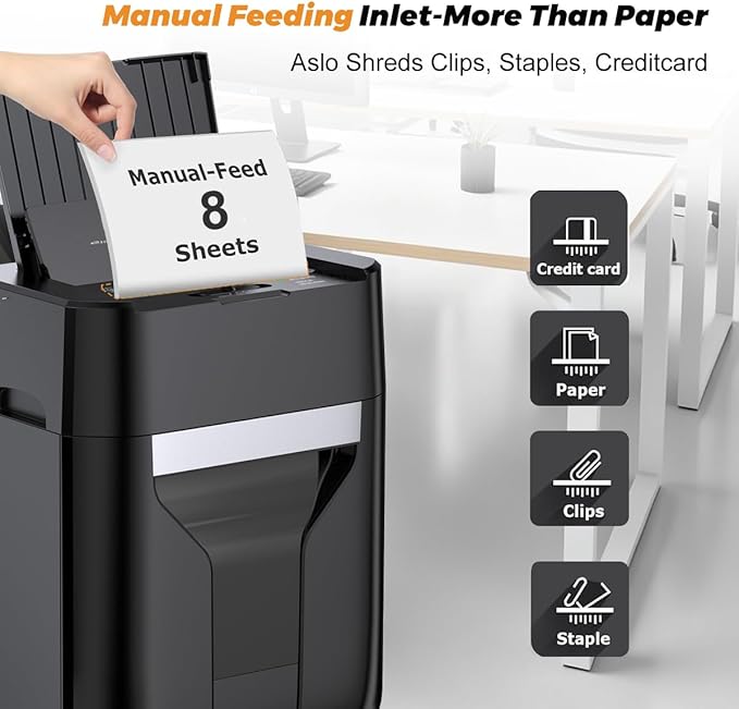 120-Sheet Auto Feed Paper Shredder, 40 Min Non-Stop, Shredders for Home Office Heavy Duty, P-4 Ultra Security Shredder for Home Office, Cross-Cut with Wheels, 5.28 Gal Bin, <63 dB (OL287)