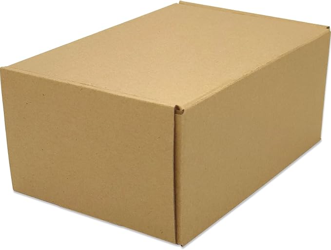 9x6x4 Shipping Boxes Set of 25, Brown Mailer Corrugated Cardboard Box | for Packaging, Literature, Packing, Mailing, Storage, Small Business, Moving, Gift, Supplies, Quick Fold, Tab Locking