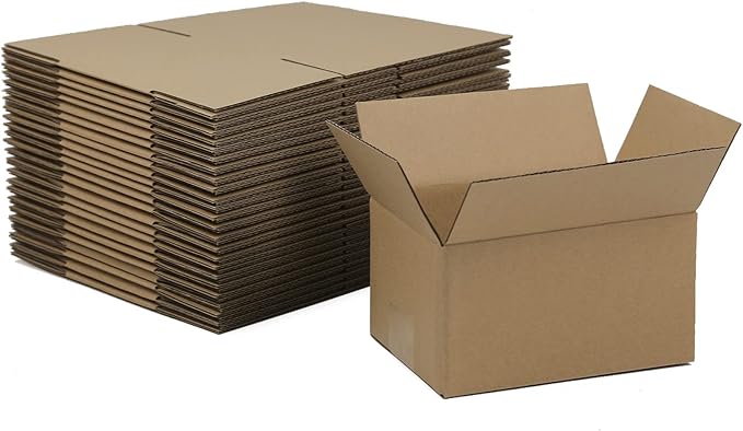 7x5x4 Inches Shipping Boxes, Brown Corrugated Cardboard Boxes for Small Bussiness, 25 Pack