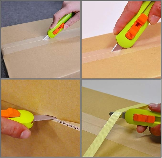 CANARY Box Cutter Retractable Blade, Mini Box Opener Tool, Made in Japan, Green (DC-15)…
