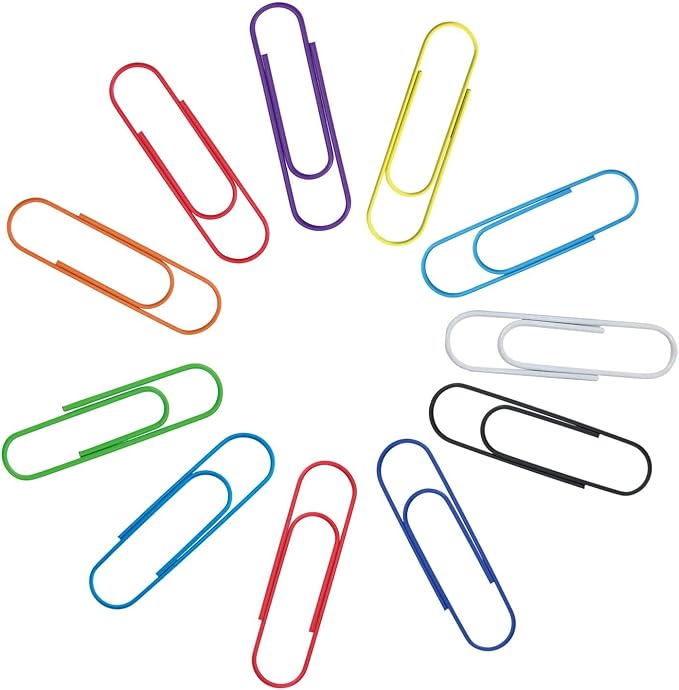 Paper Clips, 40 Pack 4 Inches Mega Large Paper Clips | 100mm Extra Large Multicolored Jumbo Coated Paperclips Big Sheet Holder for Office School Document Organizing
