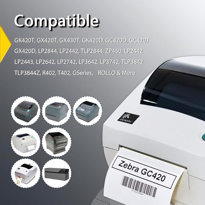 BETCKEY - 3" x 3" (76 mm x 76 mm) Multipurpose & Large Square Labels Compatible with Zebra & Rollo Label Printer,Premium Adhesive & Perforated [10 Rolls, 5000 Labels]