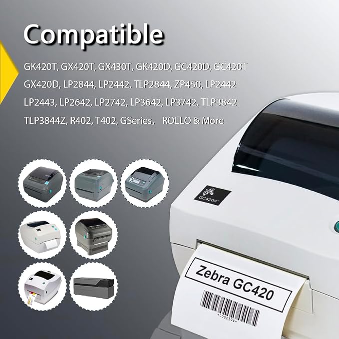 BETCKEY - 4" x 3" (102 mm x 76 mm) Thermal Labels, [2 Roll/1000 Labels] | Perforated, Strong Adhesive, Compatible with Zebra & Rollo Label Printer
