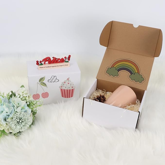 ZBEIVAN 7x5x4 White Shipping Boxes Set of 25, Corrugated Cardboard Mailer Boxes for Packaging Small Business Mailing Gifts