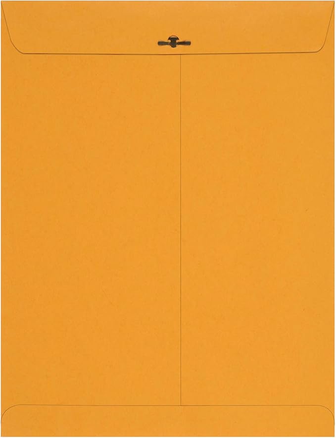 Amazon Basics Clasp Kraft Envelopes for Documents, Gummed Mailing, 10" x 13", 100-Pack