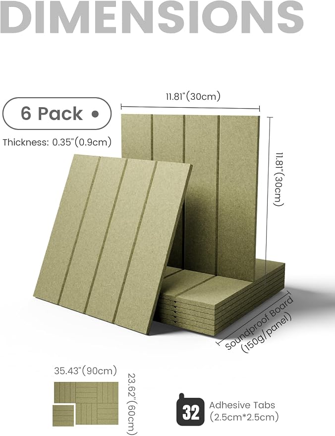 Fluxynara Felt Bulletin Board & Cork Board Alternative, Olive Green | 36" x 24" Pin board, Removable Adhesive Tabs, Easy Install Without Wall Damage, For Home Office Decor