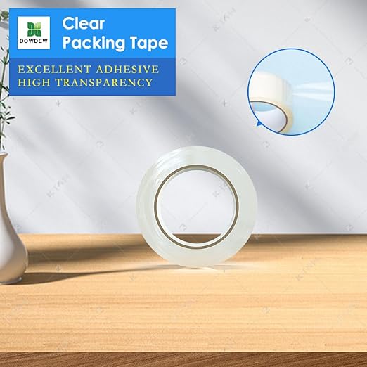 Clear Packing Tape, Heavy Duty Packaging Tape 1.88 inch x 55 Yards Refill Roll for Shipping Mailing Moving [Ultra Strong - Super Thick] (1 Roll / 55 Total Yards)