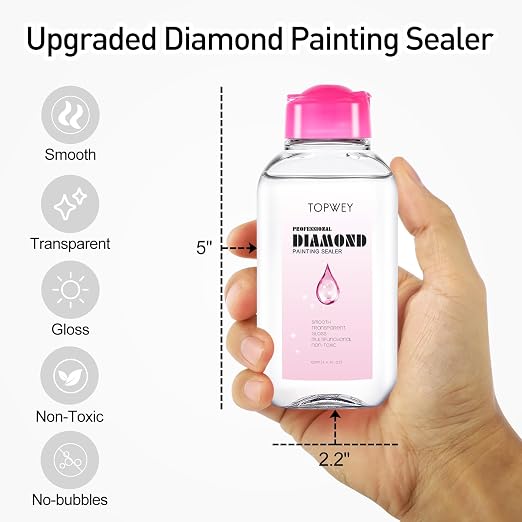 Topwey Diamond Painting Accessories, Glue for Diamond Art, Puzzle, Accessories for Diamond Painting Kits for Adults (125 ML*2)