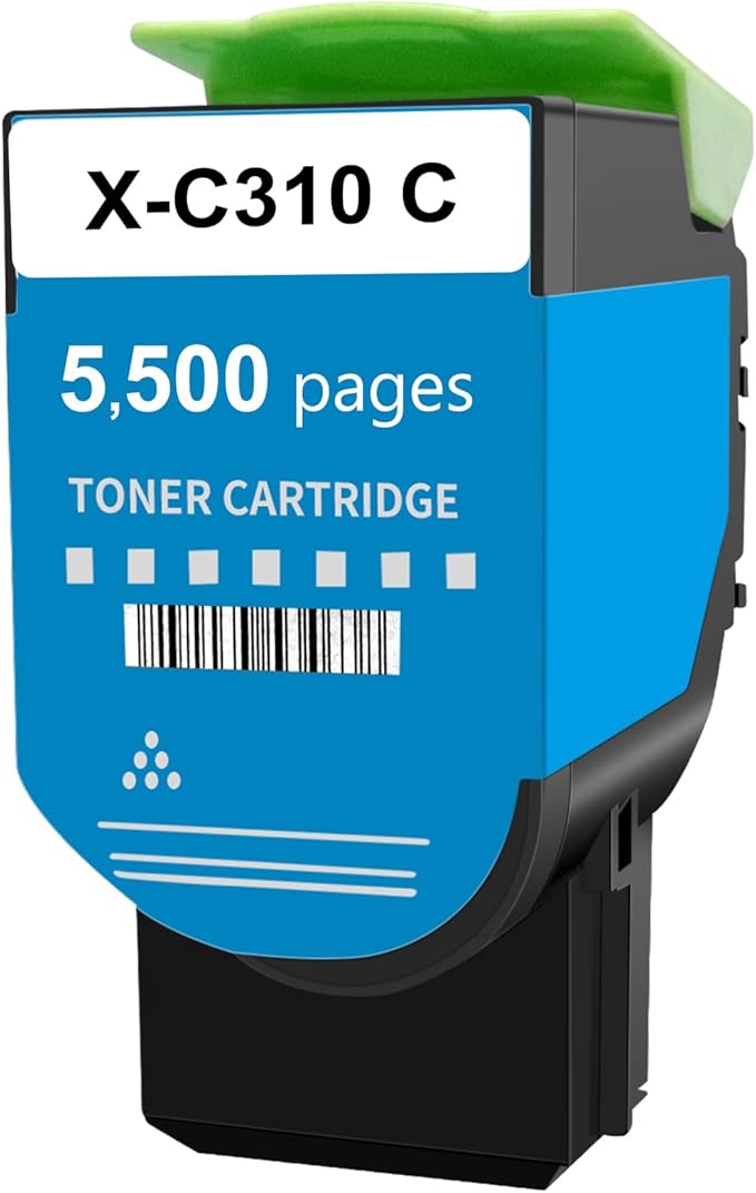 Cyan Toner for Xerox C315 C310 Printer,5,500 Pages High Capacity Ink Cartridge Replacement 006R04365 Code Compatible 006R04357 Standard Capacity C310/DNI C315/DNI Color Multifunction Printer(Cyan)