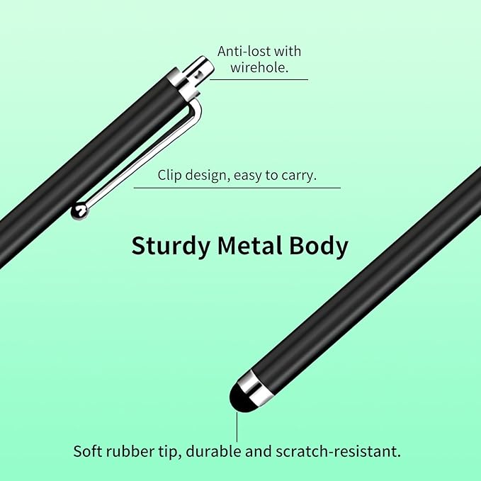 20 Pack Stylus Pen,Stylus Pen for Touchscreen High Precision and Sensitivity for Everyday Writing/Drawing,Universal Stylus Compatible with Touch Screens,Black