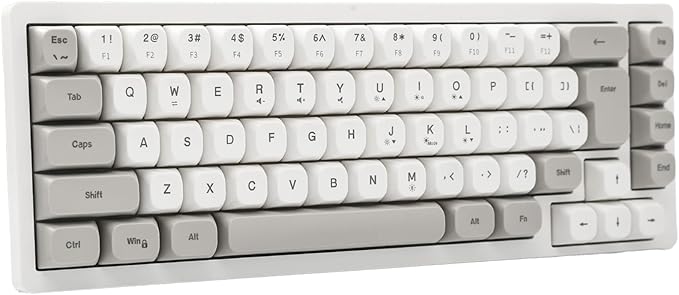 Wired RGB Gaming Membrance Keyboard. 65 Percent Mini Creamy LED Computer Keyboard .Small Ergonomic Clicky Teclado with ABS Backlit Unreplaceable Keycaps. for PC Laptop MAC Gamer. (Gray)