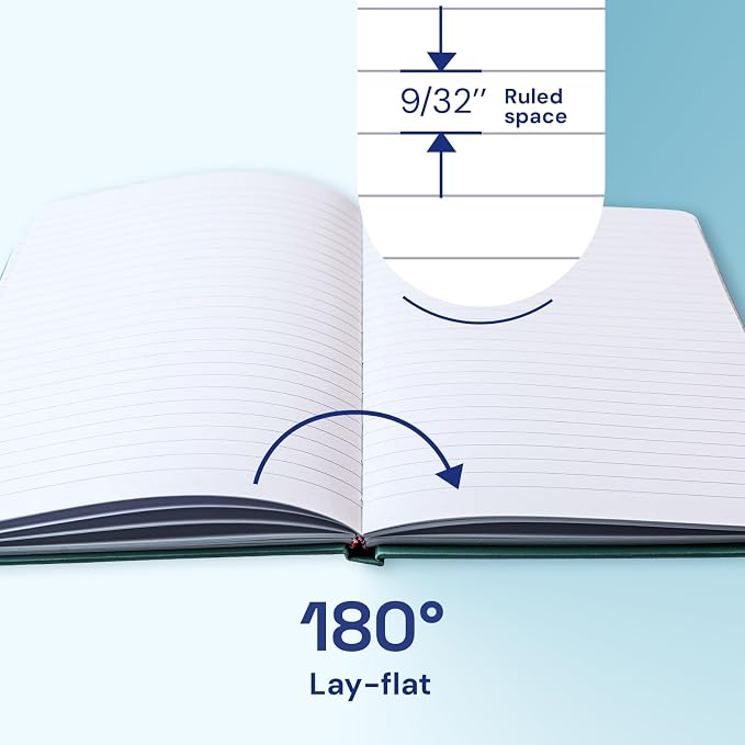 ONAVIA A5 Notebooks for Work, Lined Journal, 3 Pack, 160 Pages, Black | 80 Sheets, 5.8 x 8.3 in, Lay Flat, College Ruled, A5 Hardcover Journal, Lined Notebook for Work, School, Note Taking