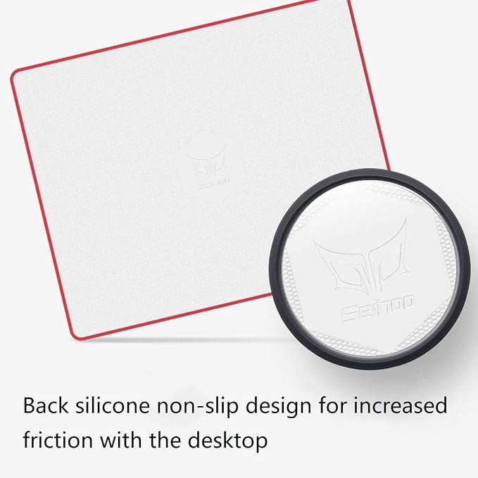 Mouse Pad, Resin Hard Surface Mouse Mat Polymer Silicone Bottom Gaming Mousepad No Smell Waterproof for Games, Office 24 x 20cm (9.5 x 7.8in)