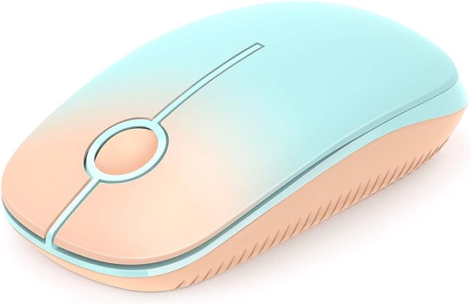 VssoPlor Wireless Mouse, 2.4G Slim Computer Laptop Mouse, Orange to Green | Portable Mouse, Plug & Play USB Nano Receiver, Quiet Silent Optical Mice for Notebook, PC, Laptop, Computer, Windows, Mac