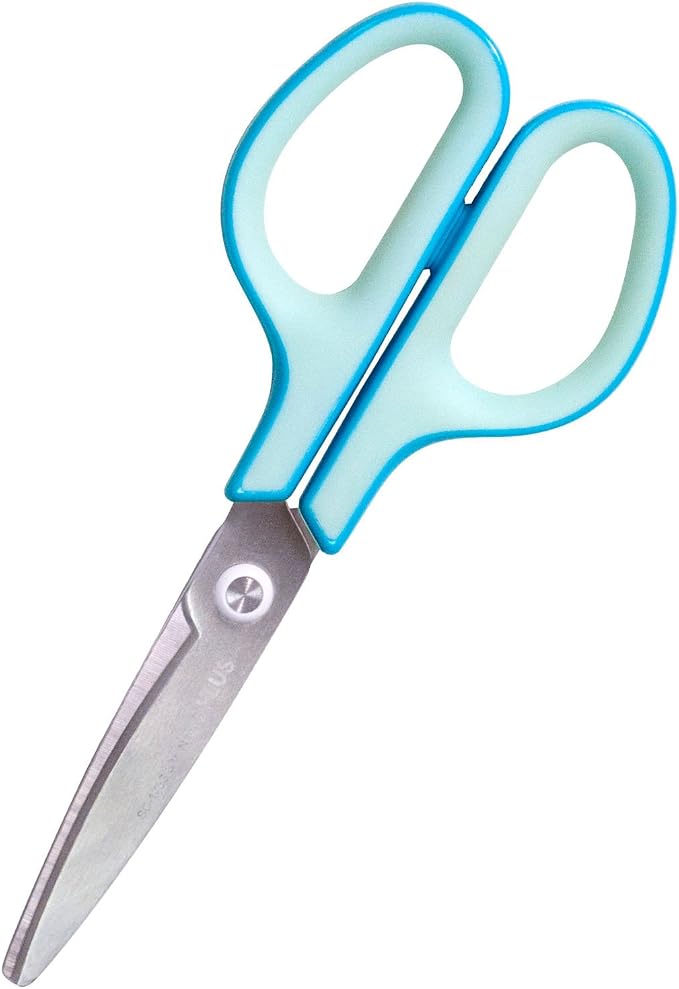 Plus Fit Cut Curve Scissors, Small, Blue