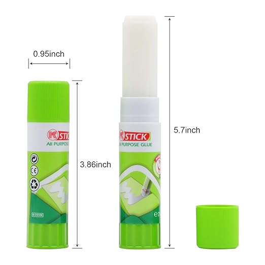 3D Printer Glue Sticks, FENGWANGLI 3D Printing Adhesive for Hot Bed Warping, PVP Solid 3D Print Gloop for Filament PLA Glass ABS PETG PC PA TPU(Pack of 4)