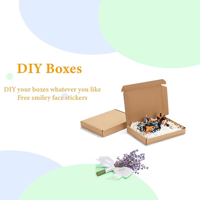 MEBRUDY 7x5x1 Inches Shipping Boxes Pack of 25, Small Corrugated Cardboard Box for Mailing Mailer Packing, Brown