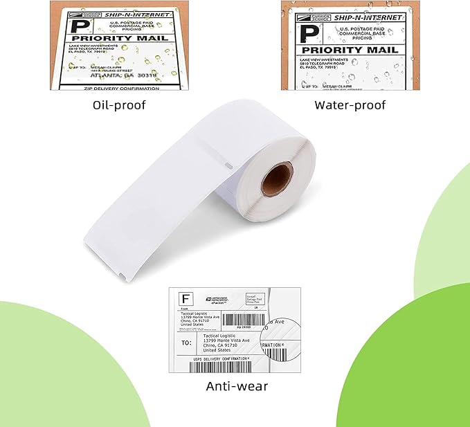 Compatible 2-1/8" x 4" Direct Thermal Labels Replacement for DYMO 30323 Address Shipping Postage Barcodes, Compatible with Rollo, DYMO 4XL & Zebra Desktop Printers (12 Rolls, 220 Labels/Roll)